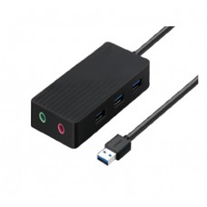 HUB USB Type-A à 3 ports USB 2.0 Type-A avec audio( 1m )